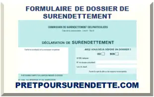FORMULAIRE DE DOSSIER DE SURENDETTEMENT DE LA BDF 2026