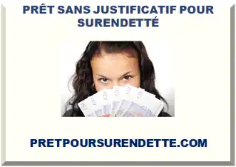 PRÊT SANS JUSTIFICATIF AVEC DOSSIER DE SURENDETTEMENT